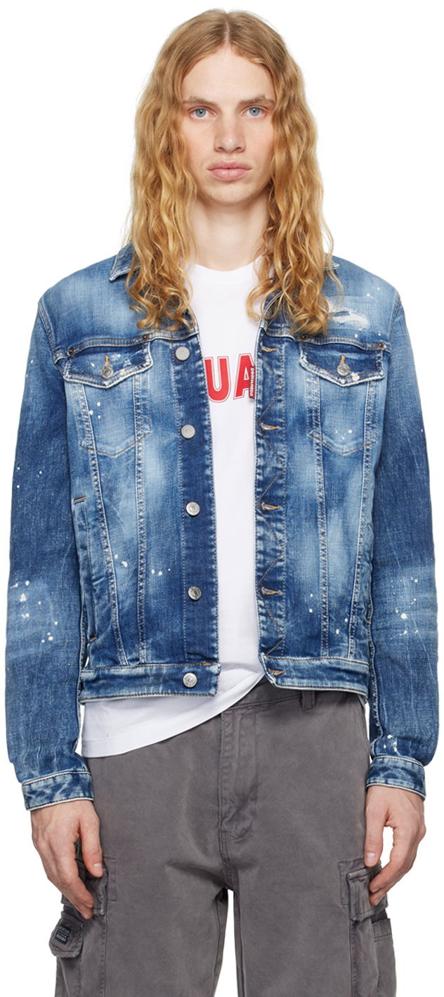 Jakke DSQUARED2 Medium Heritage Denim Jacket Blå | S74AM1521_S30872