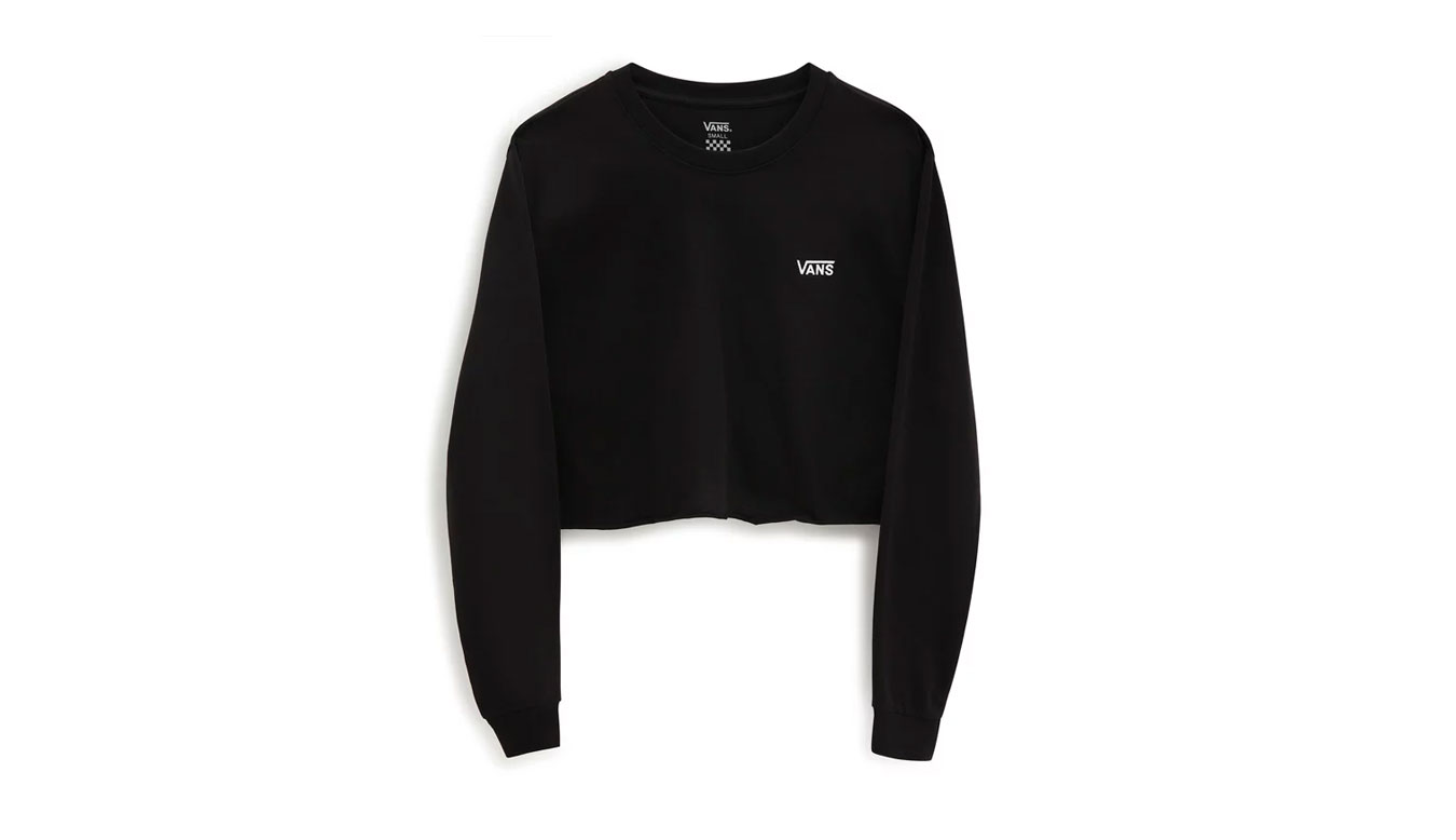 Crop top Vans W Cropped T-shirt Sort | VN0A4OUQBLK, 0