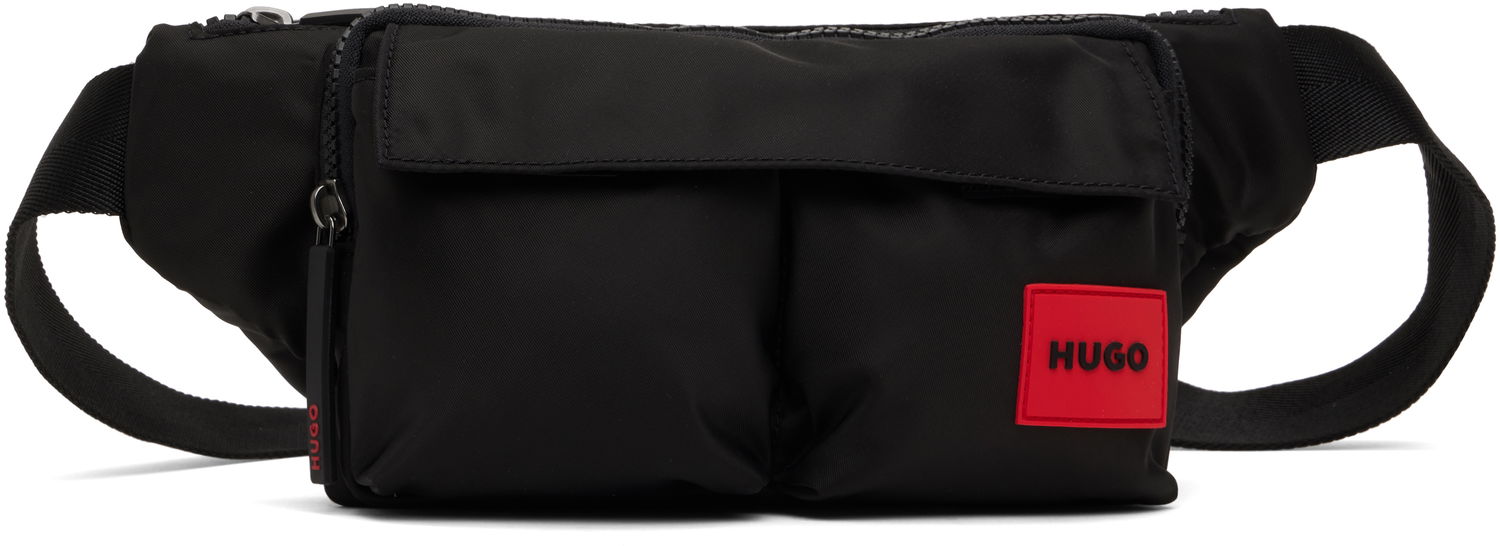 Taljetaske BOSS HUGO Twill Double Flap Pocket Belt Bag Sort | 50541616, 0