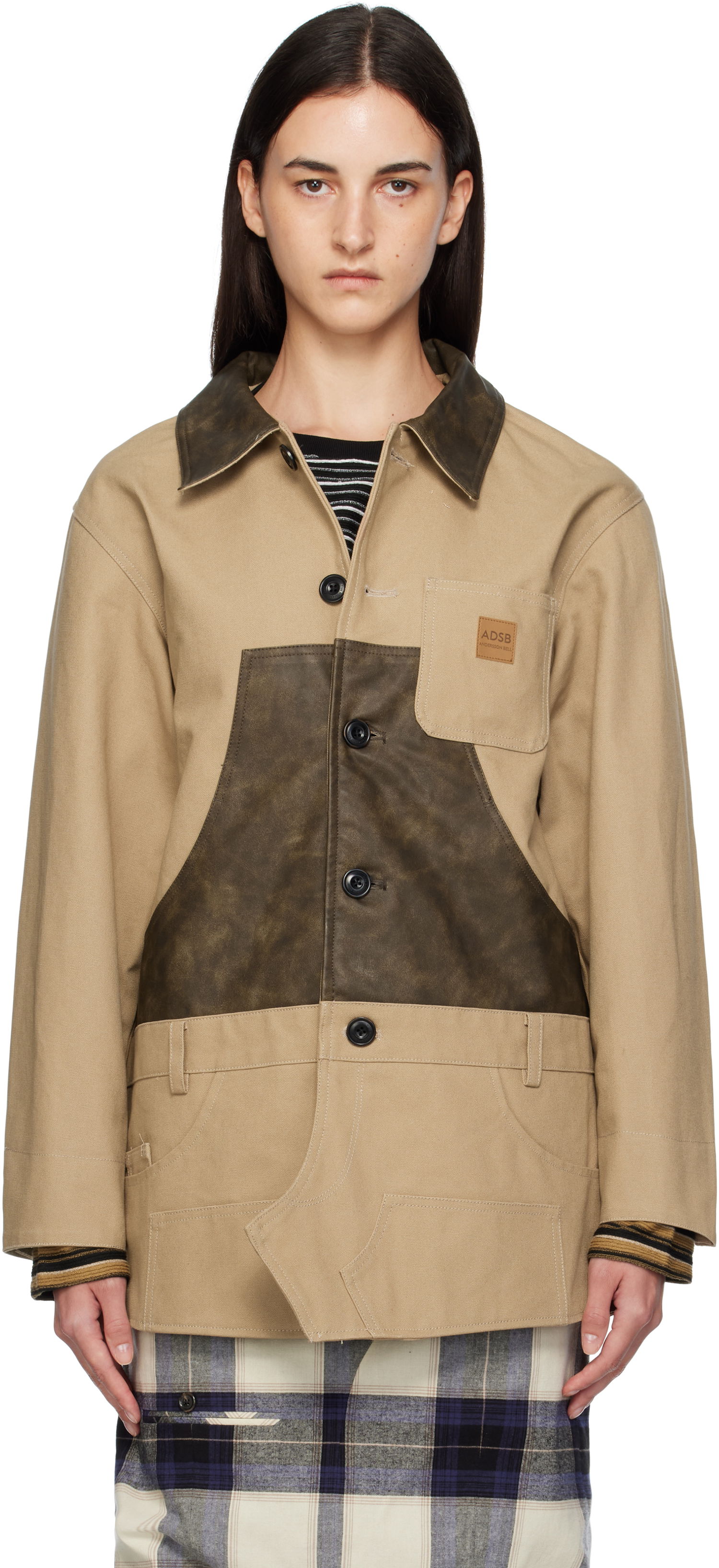 Frakker Andersson Bell Andersson Bell Carpenter Shorts Inserted Coat Beige | awa720w, 0