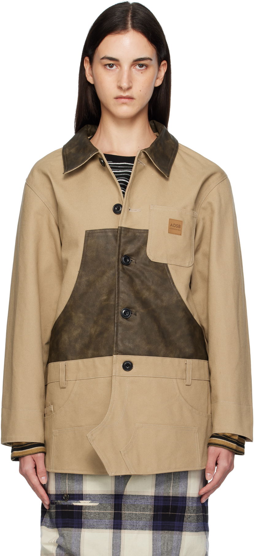 Frakker Andersson Bell Andersson Bell Carpenter Shorts Inserted Coat Beige | awa720w