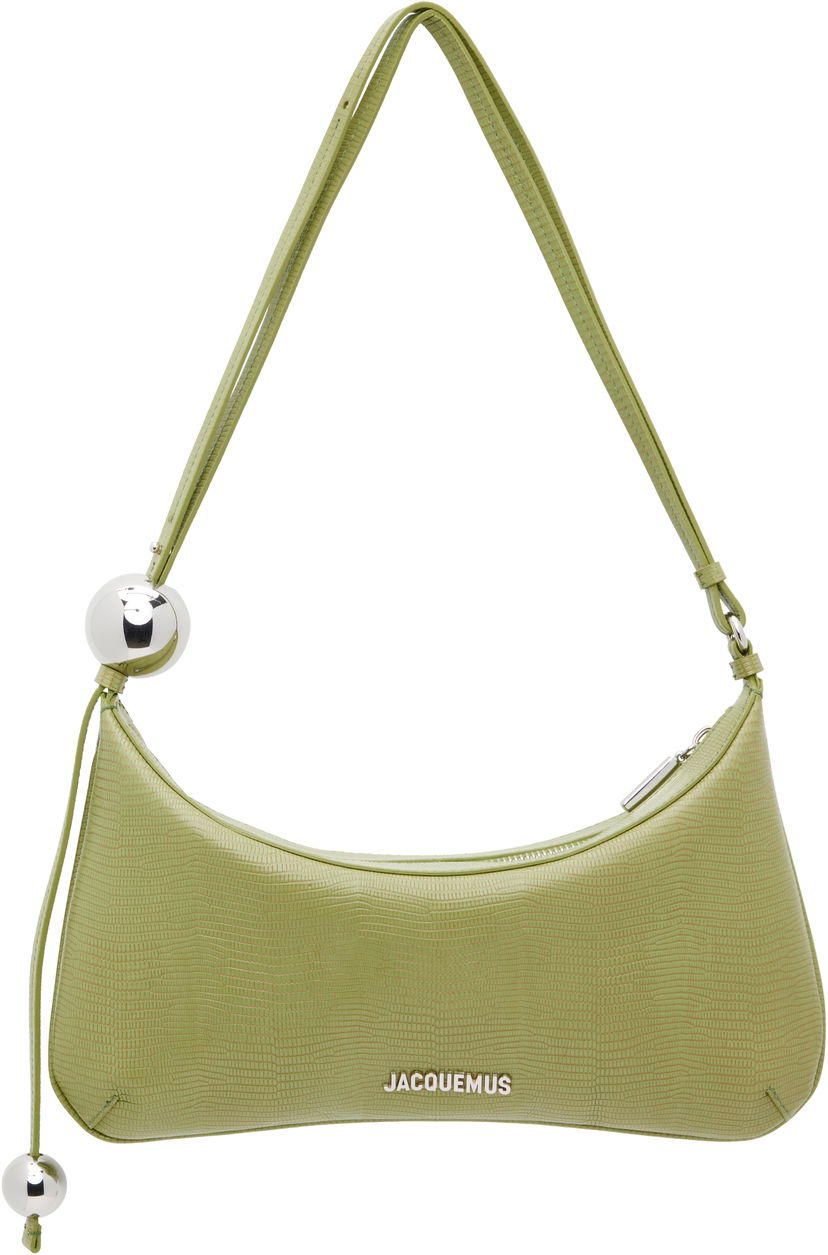 Skuldertaske Jacquemus Jacquemus La Croisière 'The Large Bisou Perle' Shoulder Bag Grøn | 25E251BA410-3235