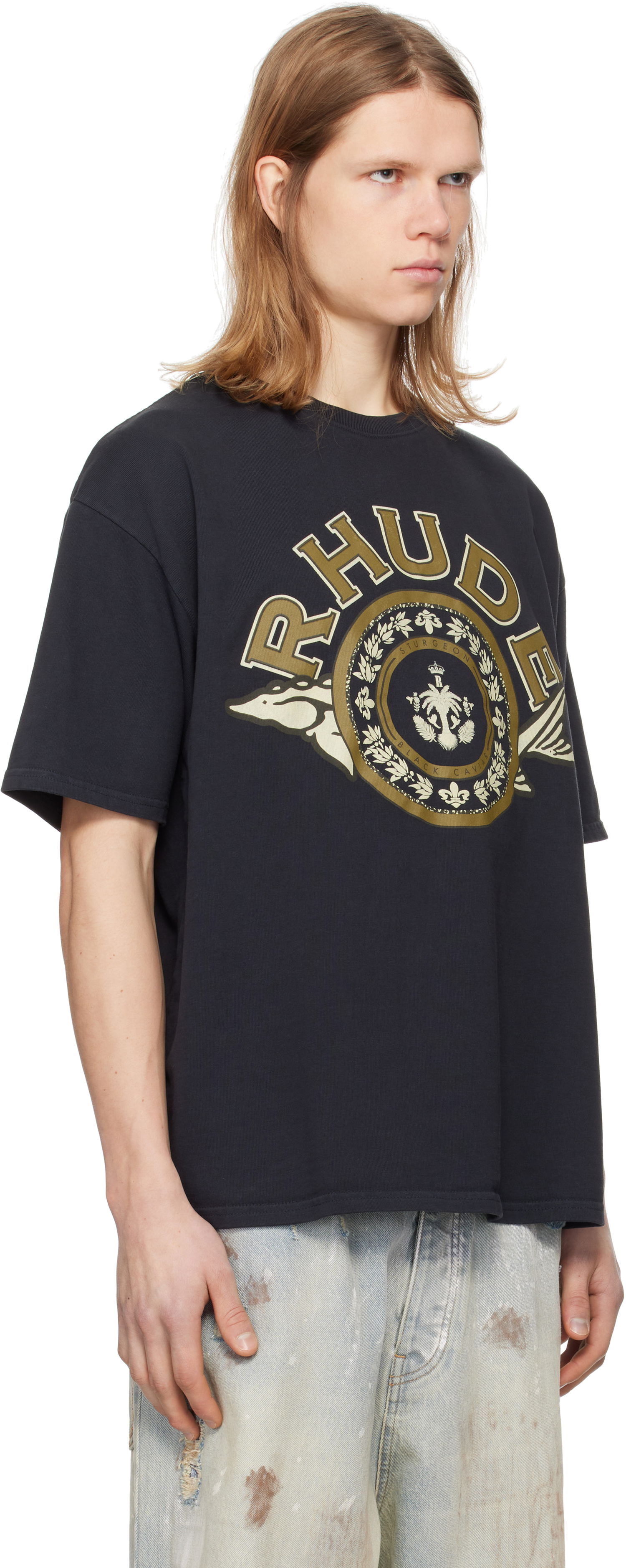 T-shirt Rhude Rhude Caviar Graphic T-Shirt Sort | RHPS25TT05012, 1