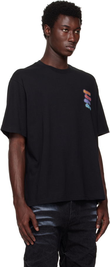 T-shirt We11done We11done Neon Logo Short Sleeved T-Shirt Sort | WD-TT2-25-752-U-BK, 1