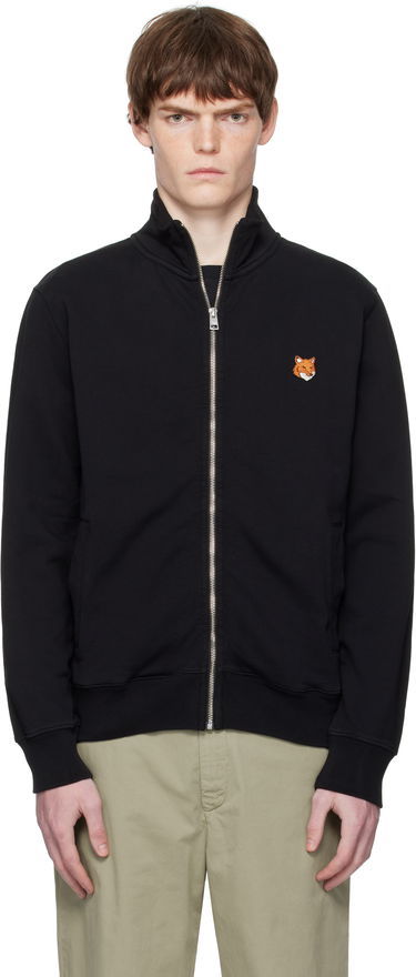 Sweatshirt MAISON KITSUNÉ Fox Head Patch Fullzip Regular Sweatshirt Sort | PM02134KM0340, 0