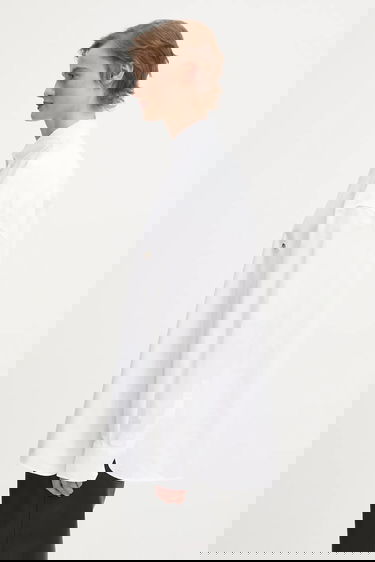 Skjorte Fiorucci Angel Patch Relaxed Fit Button-Up Shirt with Classic Collar Hvid | W02SMTLO055CO01WH01, 1