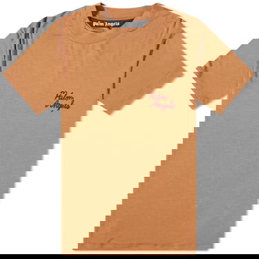 T-shirt Palm Angels Embroidered Logo Tee Brun | PMAA075F22FAB0011728, 0