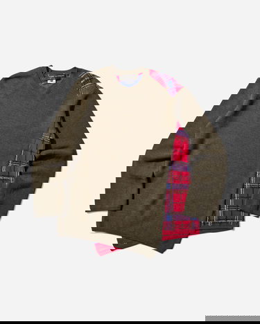 Sweater Comme des Garçons Asymmetric Paneled Sweater Grøn | PP-N006-W25 1, 1