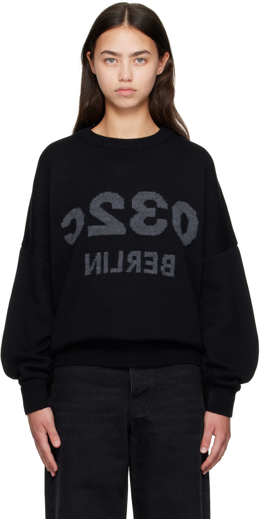 Sweater 032C 032c Selfie Knit Sweater Sort | F25-URK-1511-000-W