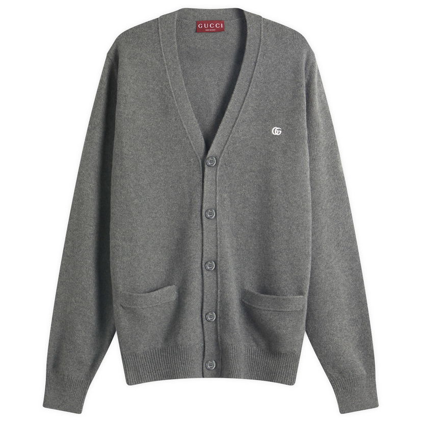 Sweater Gucci Gucci Monogram Wool Cashmere Cardigan, Large Grå | 815009-XKEK5-1078