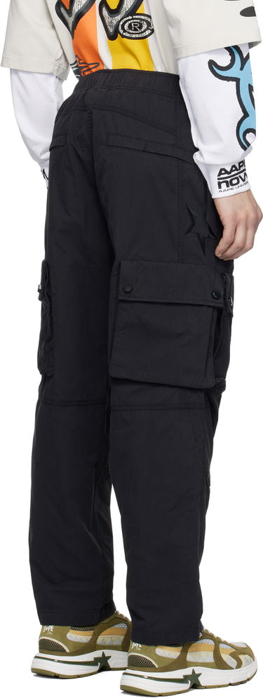 Cargo bukser AAPE by A Bathing Ape AAPE by A Bathing Ape Moonface Logo Utility Cargo Pants Sort | AAPPTMB633XXNBKX, 2