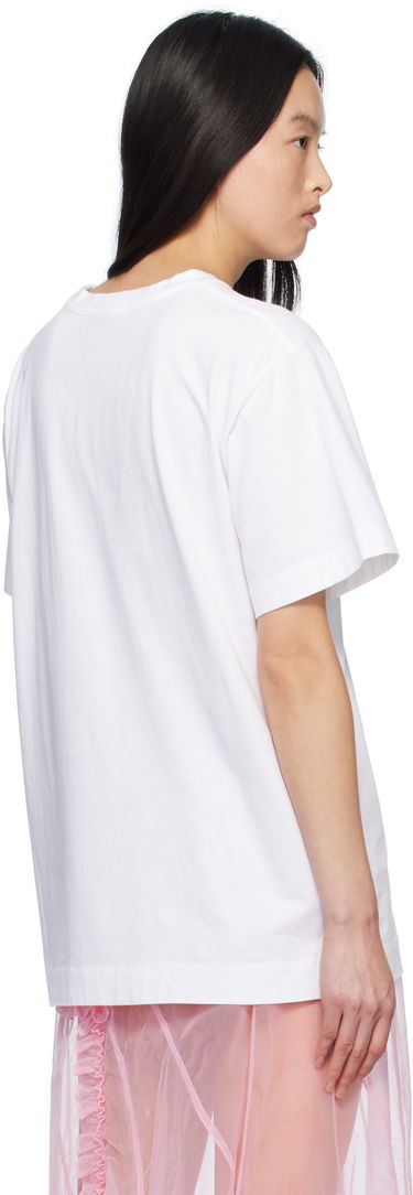 T-shirt Simone Rocha Simone Rocha Carnation Print T-Shirt Hvid | 5195P32A-W 0569, 2