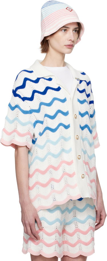 Sweater Casablanca Casablanca Gradient Wave Crochet Shirt Flerfarvet | MPS25-KW-848-01, 4