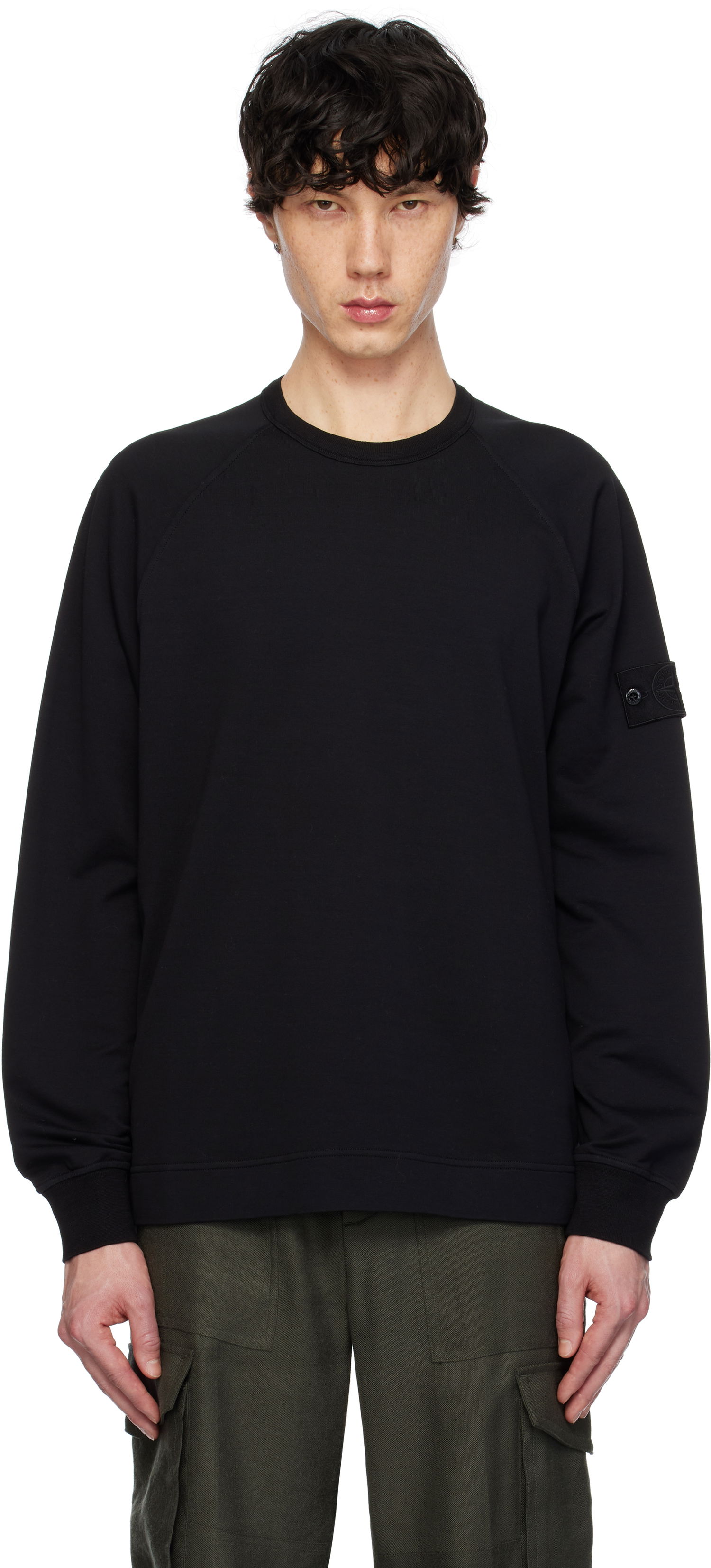 Sweater Stone Island Stone Island Garment Dyed Sweatshirt Sort | K1S15 6100011 S00F3, 0