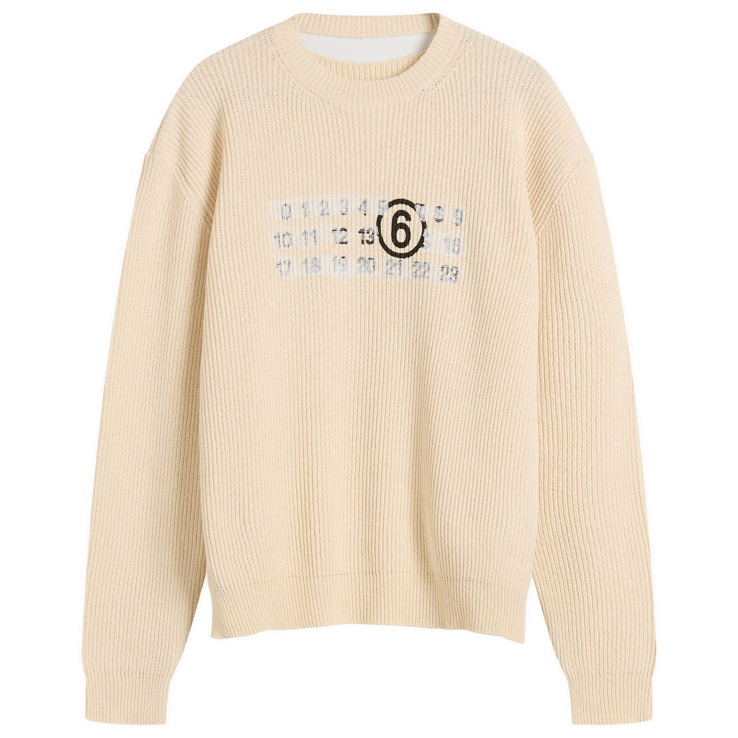Sweater Maison Margiela Maison Margiela Logo Knit Sweater, Size Large Beige | SH2HL0022-M13124-102, 1