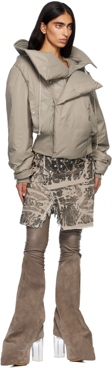 Nederdel Rick Owens Concordians Sisynap Studded Distressed Miniskirt Flerfarvet | DS02E7329 DWF, 3