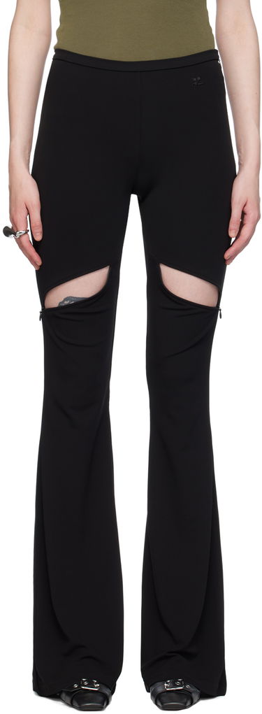 Leggings Courrèges Cutout Flare Trousers Sort | 224JPA232JS0066, 0