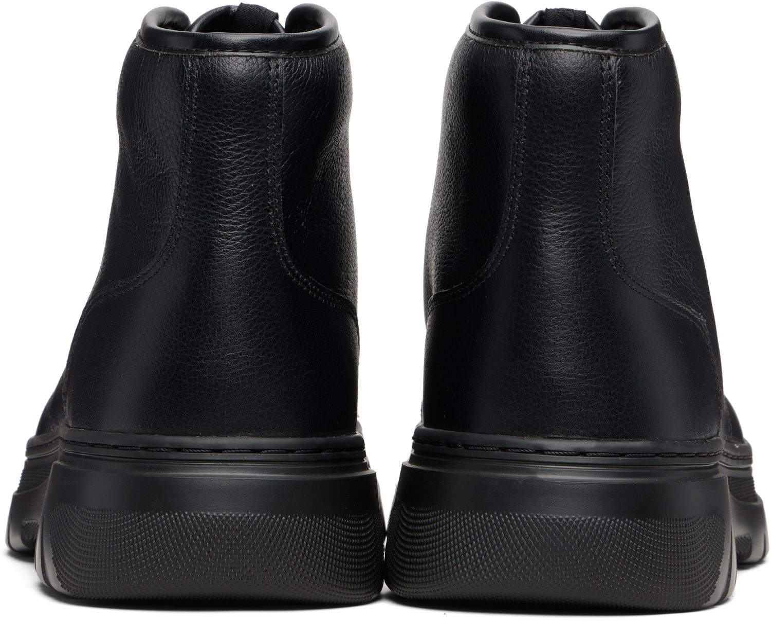 Sneakers og sko BOSS HUGO High-Top Grained Leather Boots Sort | 50548692, 1