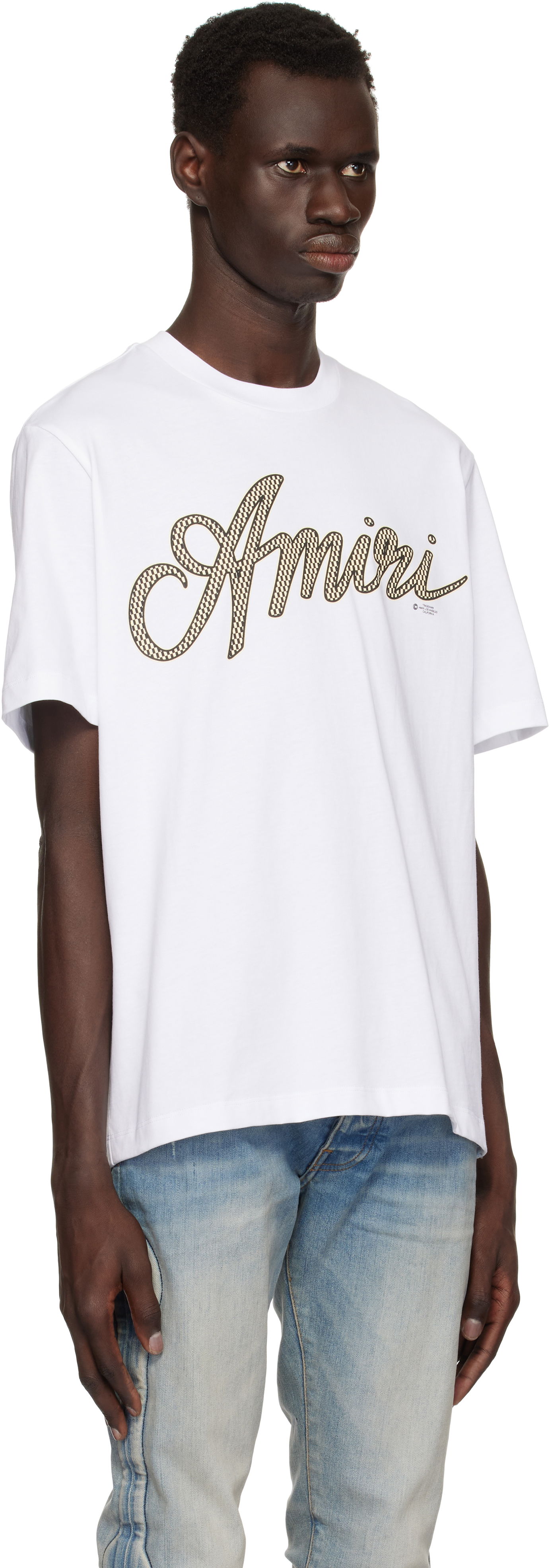 T-shirt AMIRI Amiri Script T-Shirt Hvid | AMJYTE1193, 1