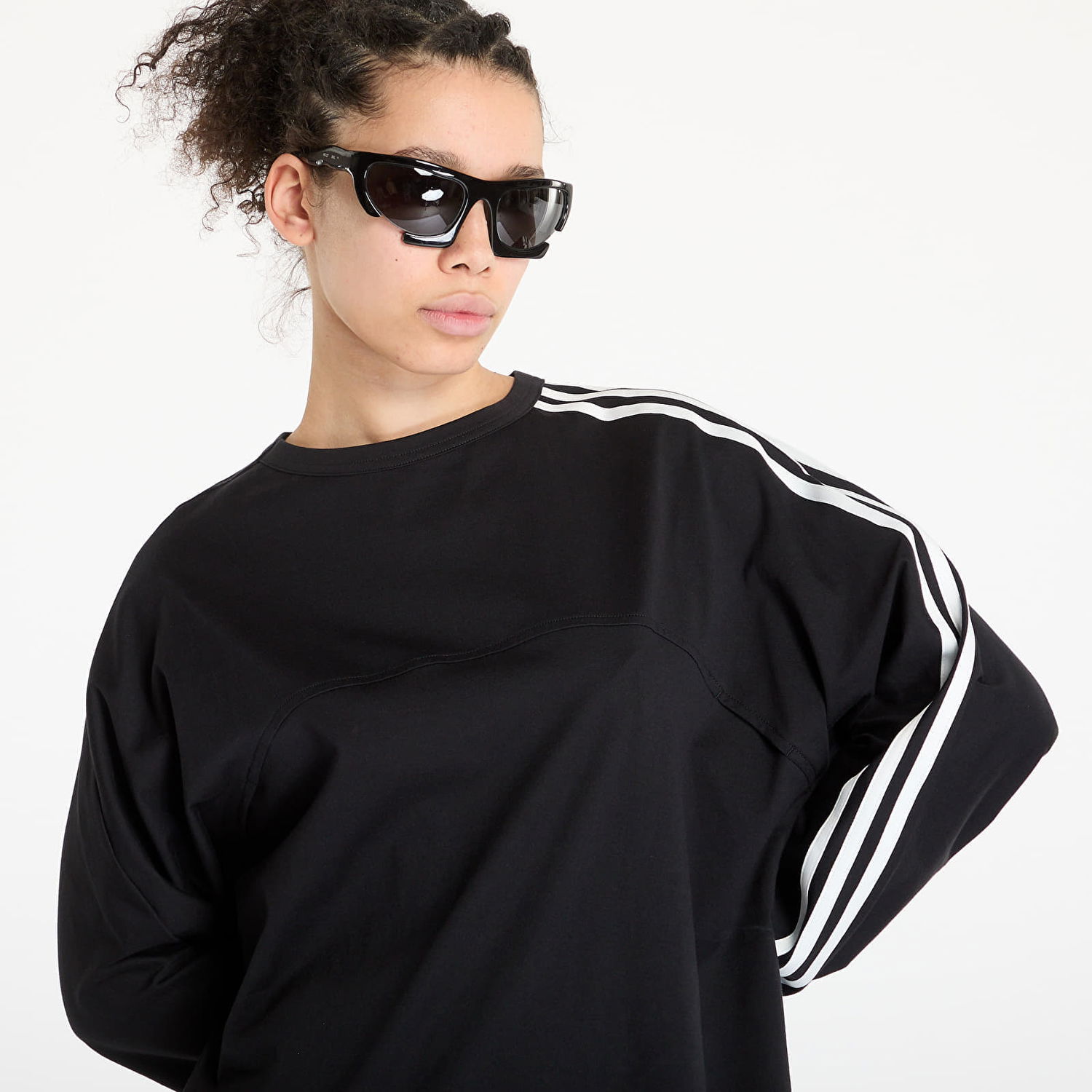 Kjole Y-3 Y-3 3-Stripes Long Sleeve Dress Sort | JN4987, 1