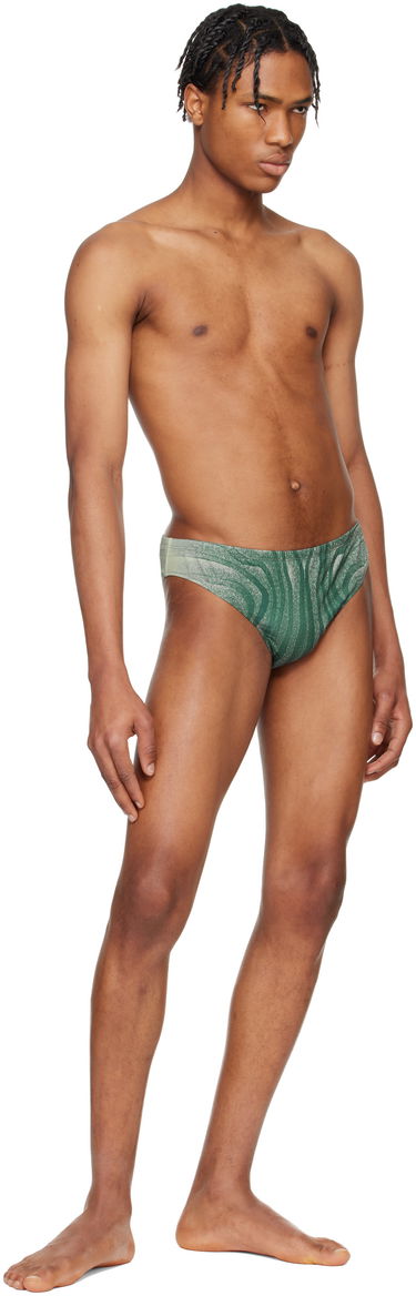 Badetøj Jean Paul Gaultier Jean Paul Gaultier 'The Spirale' Swim Briefs Grøn | 25/34-H-SV060-J587-0351, 3