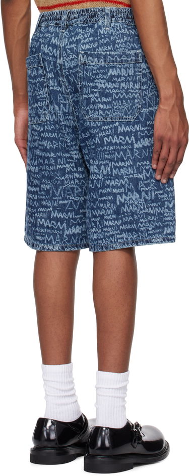 Shorts Marni Marni Bleached Lasered Denim Shorts Blå | PUJU0070A0 USCX38, 2
