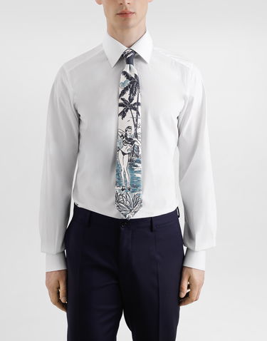 Tilbehør Dolce & Gabbana Dolce & Gabbana Pin-up Print Silk Tie Mørkeblå | GT147EG0TJ5HB5RL, 1