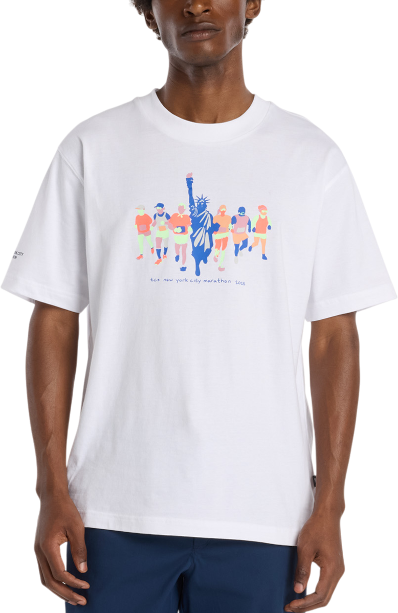 T-shirt New Balance NYC Marathon Statue of Liberty Graphic T-Shirt Hvid | mt53536m-wt, 0