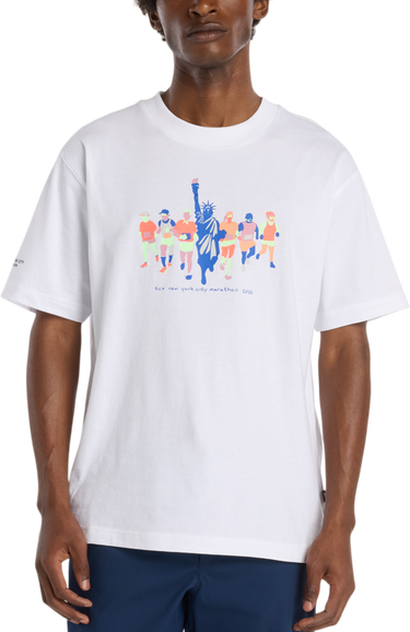 T-shirt New Balance NYC Marathon Statue of Liberty Graphic T-Shirt Hvid | mt53536m-wt, 0