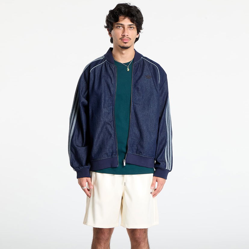 Jakke adidas Originals SST Adicolor Loose Denim Jacket Mørkeblå | JX6461