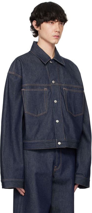 Jakke Acne Studios Blue Patch Pocket Denim Jacket Blå | C90182-, 1