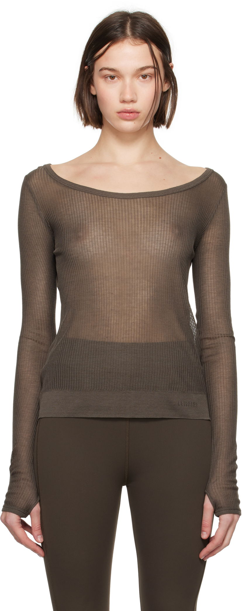 T-shirt LEMAIRE LEMAIRE Seamless Long Sleeve T-Shirt Brun | TO1278 LK1017