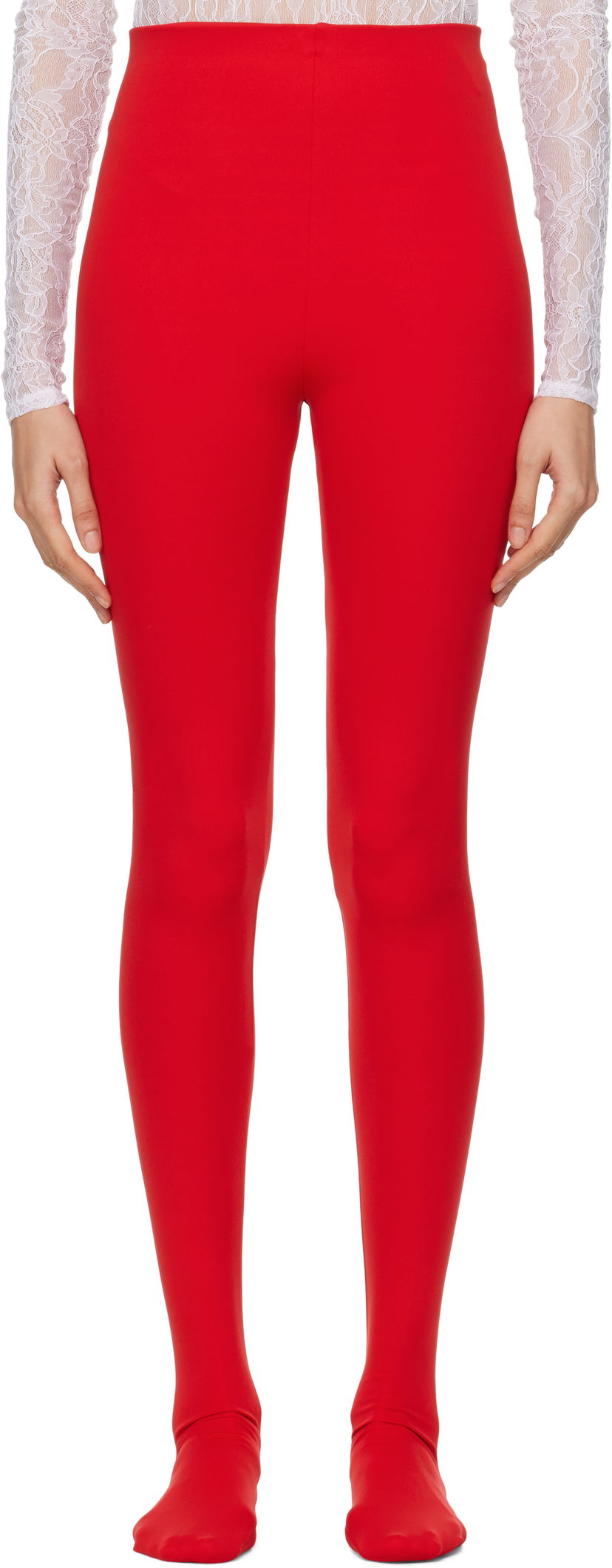Sokker WARDROBE.NYC Opaque Leggings Rød | W2086R14