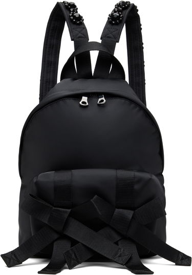 Rygsæk Simone Rocha Simone Rocha Beaded Utility Bow Backpack Sort | BAG179TB-M 0761, 0