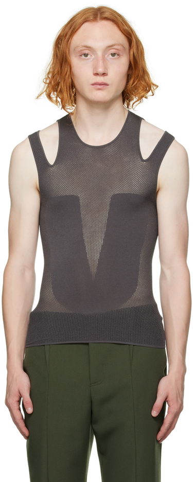 Tanktop Dion Lee Cutout Detail Tank Top Grå | C7112F22, 0