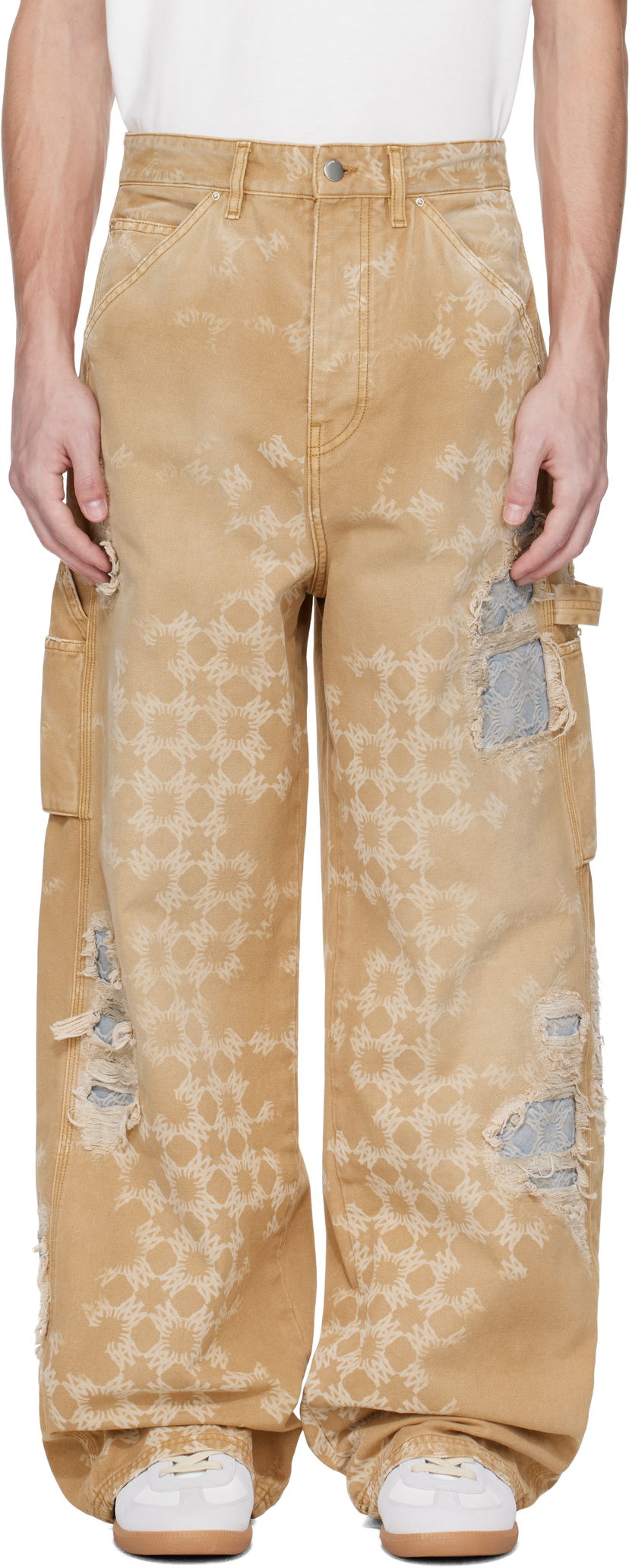 Cargo bukser AMIRI Amiri Repair Carpenter Jeans Beige | AMDNGH1095