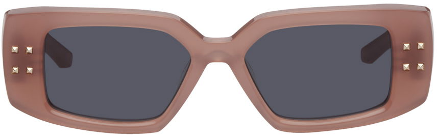 Solbriller Valentino Garavani V Rectangular Frame Lyserød | VLS-108C-53, 0