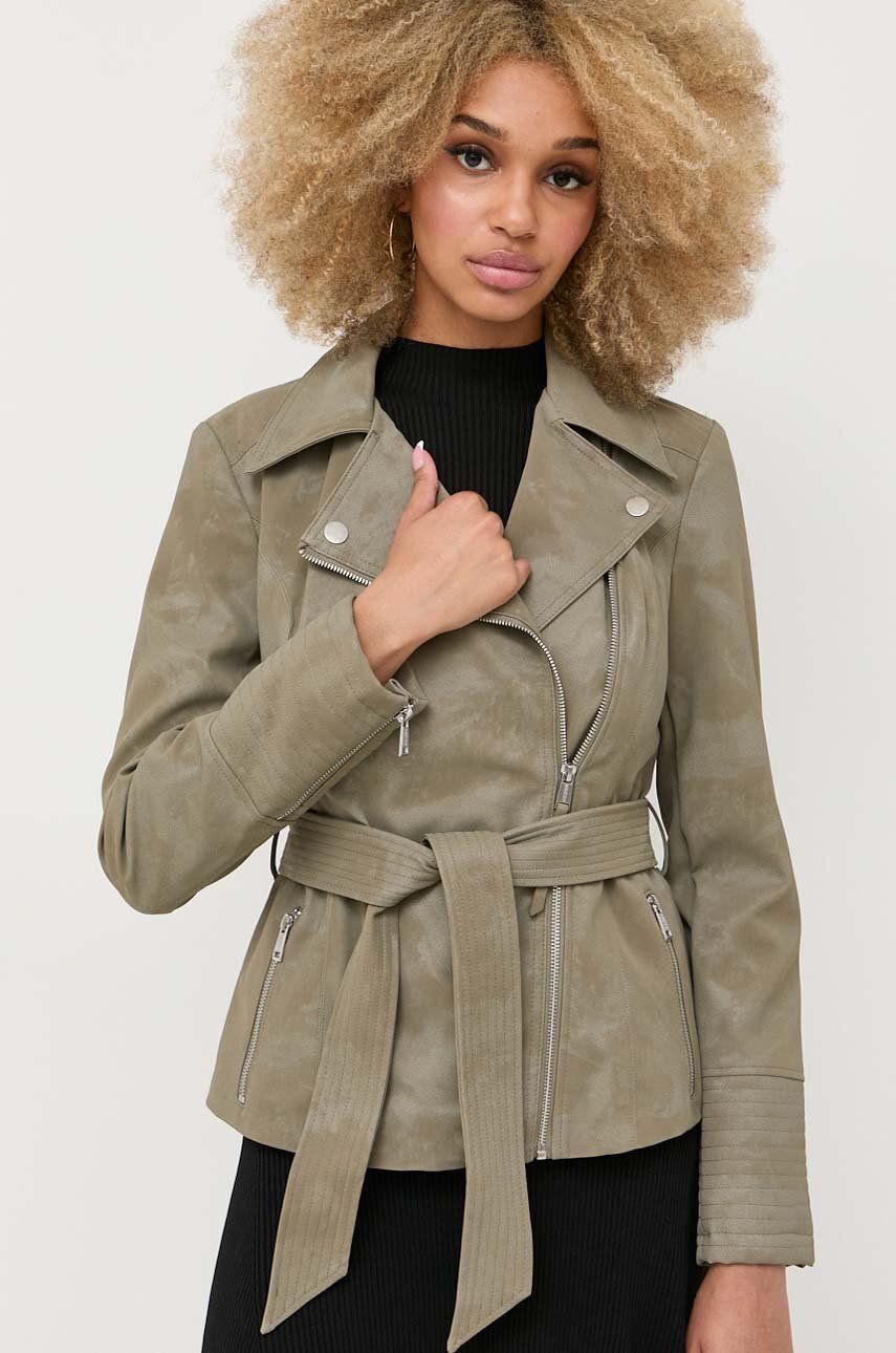 Jakke GUESS Leather Jacket Grøn | W3YL33.WFIV0, 0