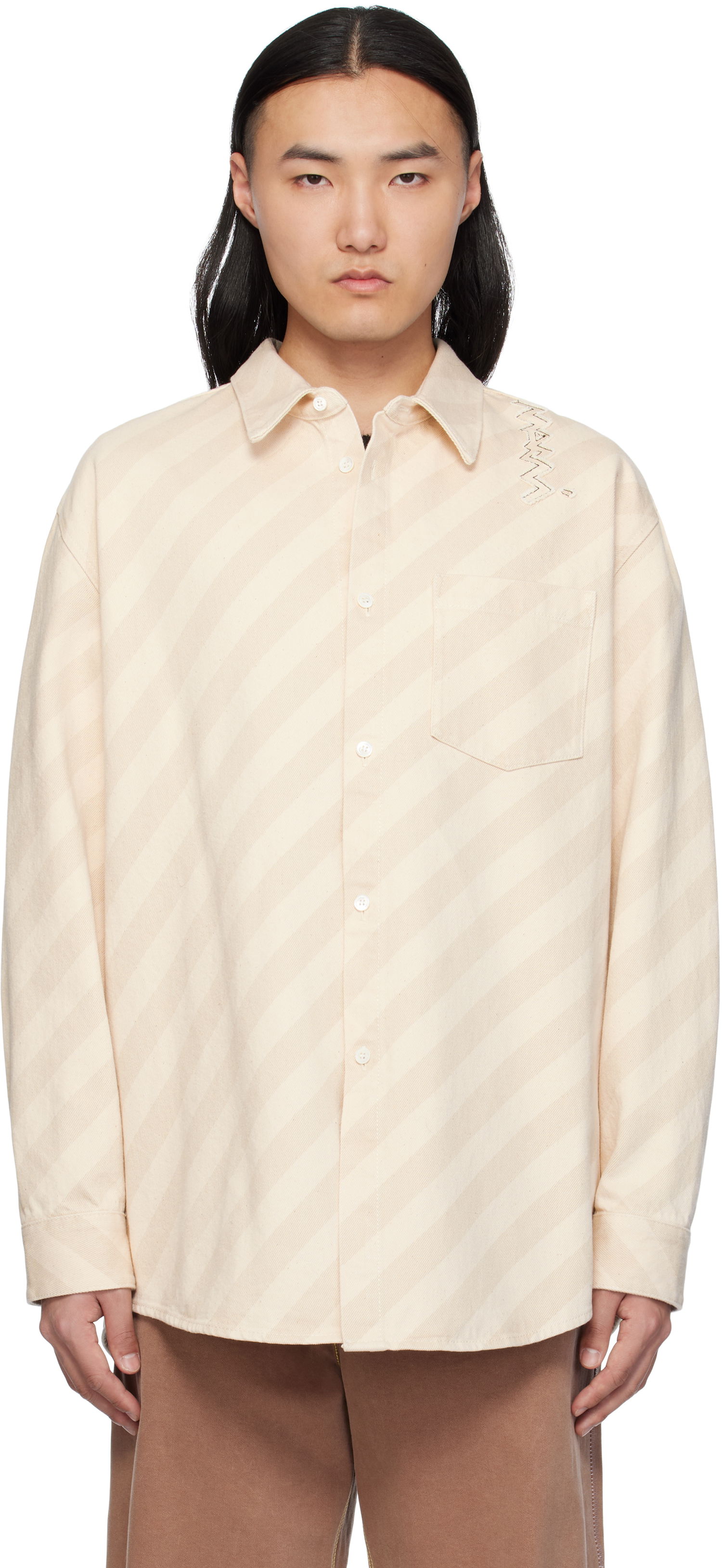 Skjorte Marni Marni Boxy Denim Shirt Beige | CUJU0025S0 USCX37, 0