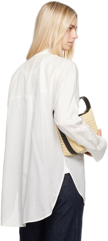 Skjorte TOTEME Women's Droptail Shirt Hvid | 243-WRT2522-FB0238, 2