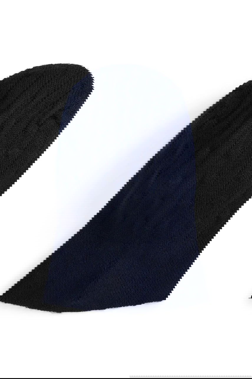 Kasketter og hatte Polo by Ralph Lauren Cable-Knit Balaclava with Ties Mørkeblå | 455981427, 1