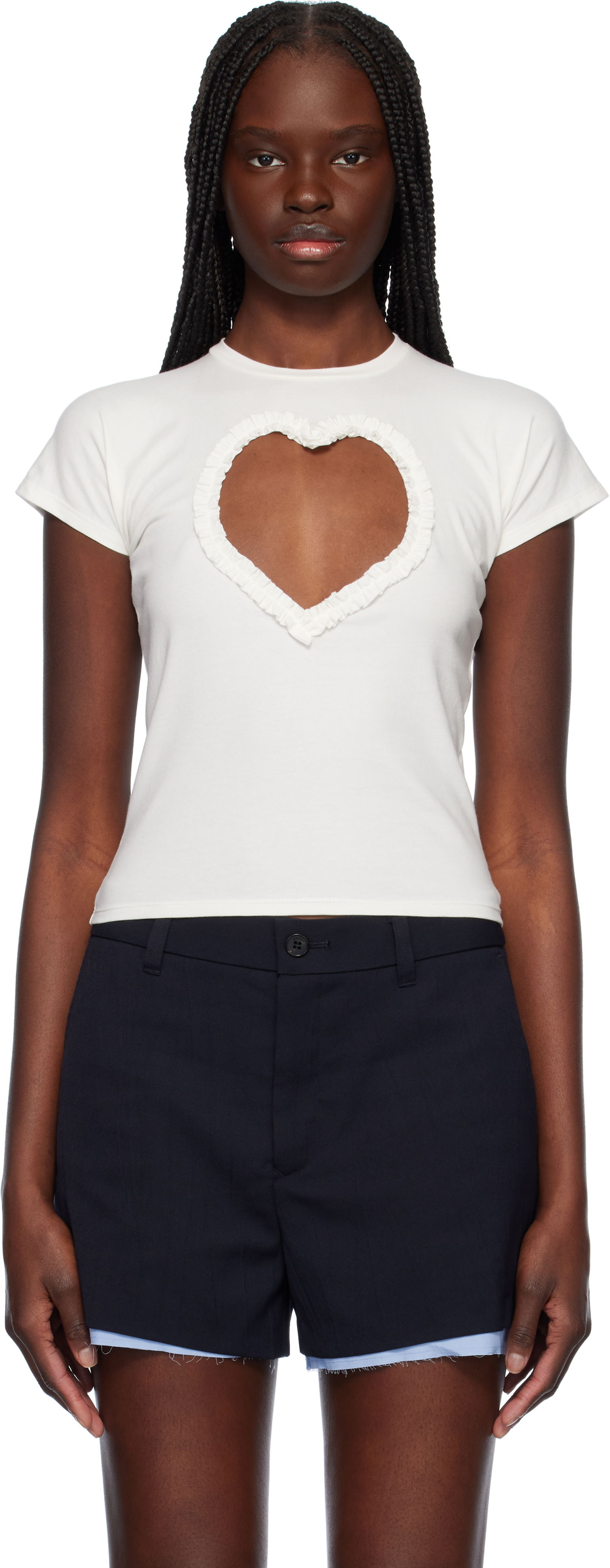 T-shirt Ambush AMBUSH Heart Cutout T-Shirt Hvid | 12115402, 0