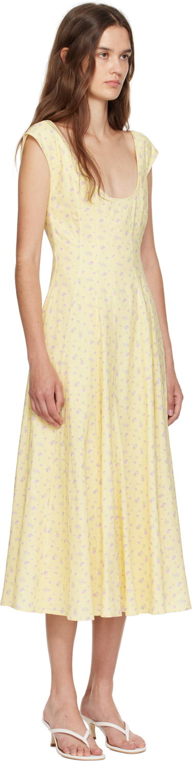 Kjole GUIZIO Guizio Leila Floral Midi Dress Gul | P25404W085, 1