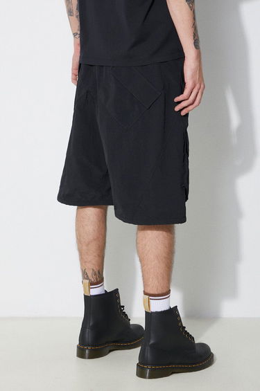 Shorts Marcelo Burlon Marcelo Burlon Cross Nylon Cargo Shorts Sort | CMCS001S24FAB0011001, 2