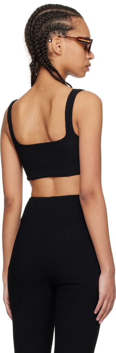 Tanktop Nanushka Nanushka Anouk Seersucker Bralette Top Sort | NW25RSTP20099, 2