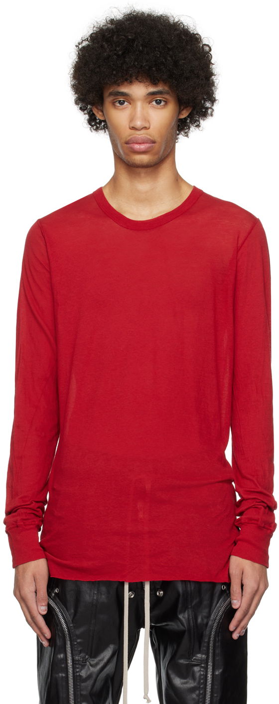 T-shirt Rick Owens Basic T-Shirt Rød | RU01D3252 UC