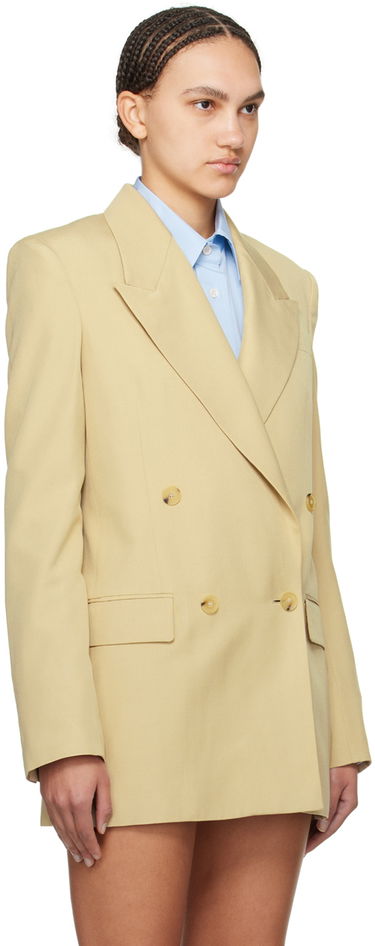 Jakke Stella McCartney Double-Breasted Blazer Gul | 6500873DU701, 1
