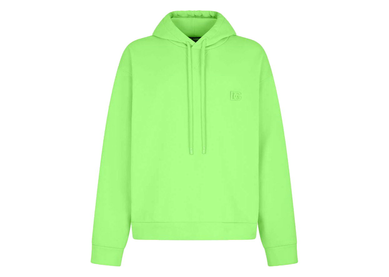 Sweatshirt Dolce & Gabbana Jersey Metal DG Logo Hoodie Green Grøn | G9VC8ZHU7LBV3836, 0