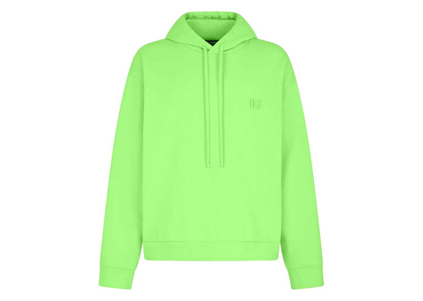 Sweatshirt Dolce & Gabbana Jersey Metal DG Logo Hoodie Green Grøn | G9VC8ZHU7LBV3836