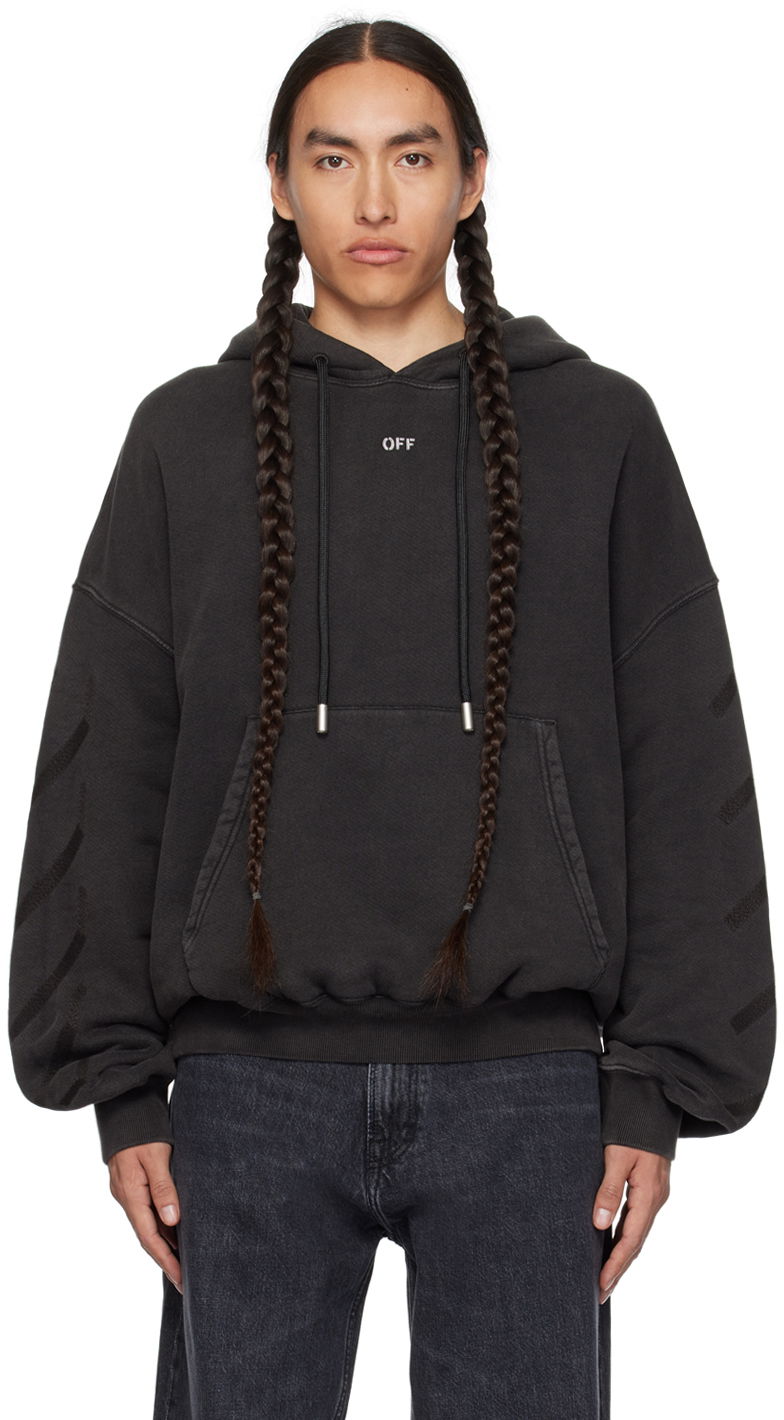 Sweatshirt Off-White Gray S.Matthew Hoodie Grå | OMBB118F23FLE0091077, 0